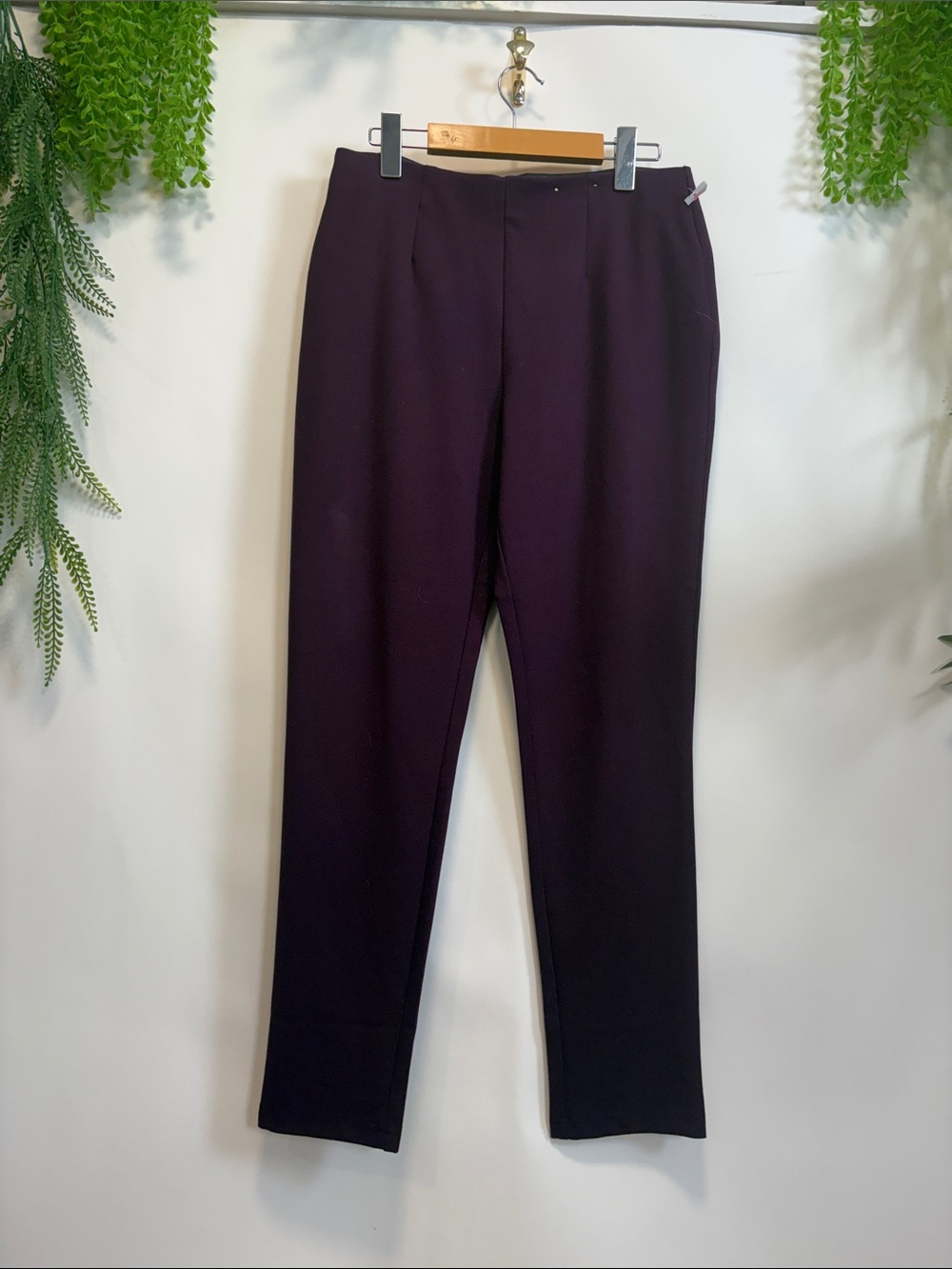 Calvin Klein Plum Straight-Leg Women's Pants